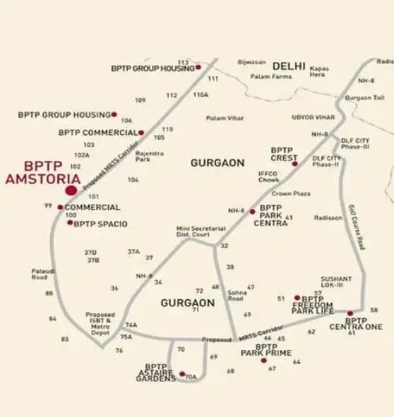 bptp amstoria location